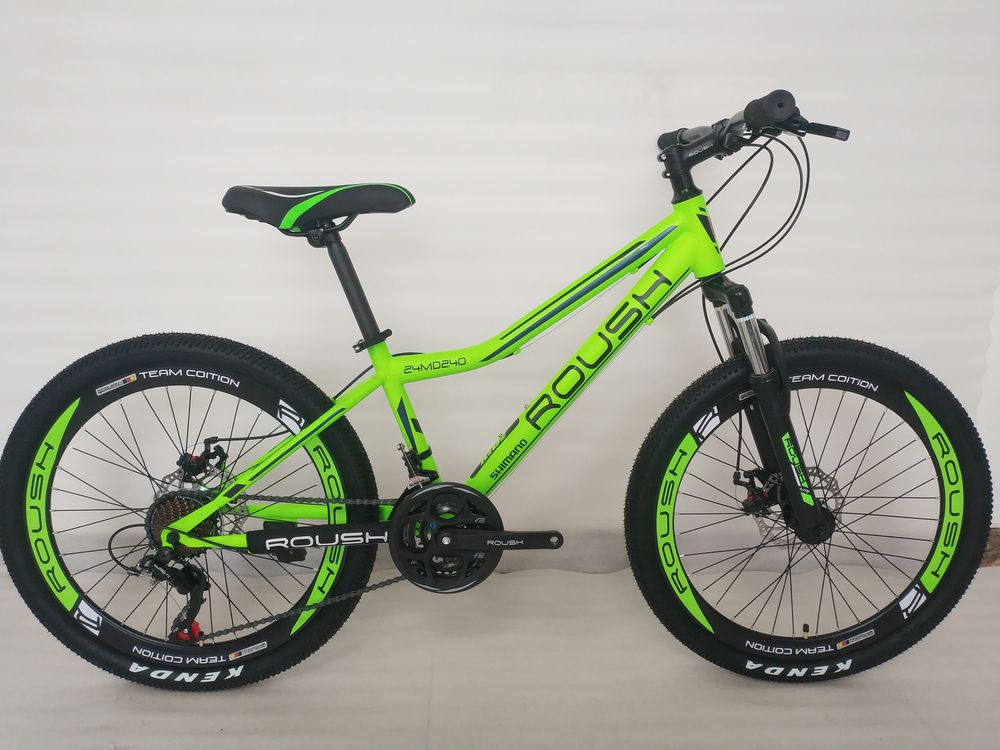 Велосипед " ROUSH 24", MD240-3 зеленый матовый"