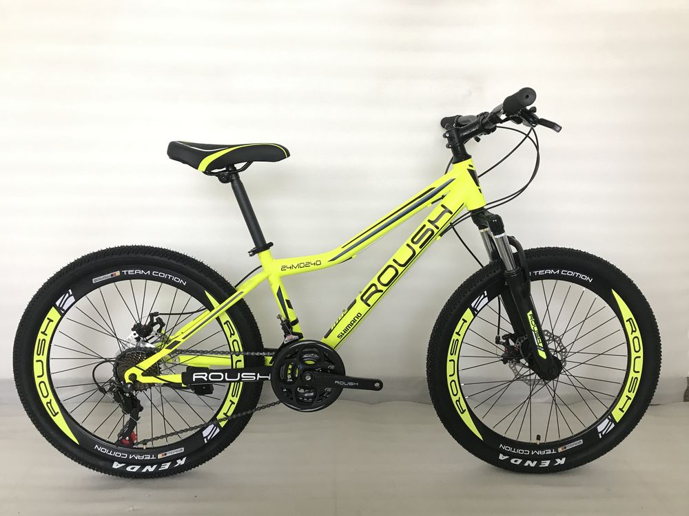Велосипед "ROUSH 24", MD240-4 зеленый лимонный глянец