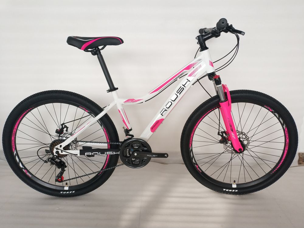Велосипед" ROUSH 26" MD230-1 бело-розовый"