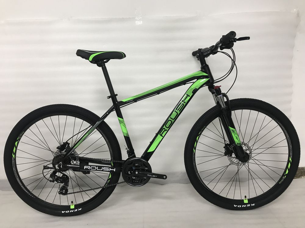 Велосипед "ROUSH 29" HD210-3 AL PRO зеленый черный глянец"