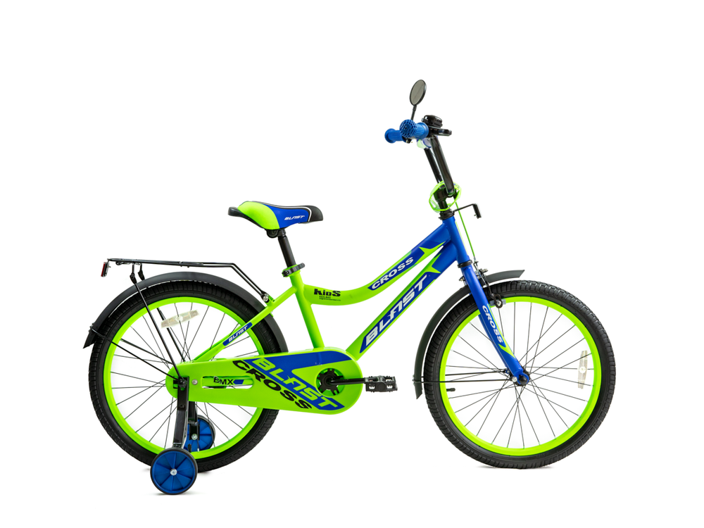 Велосипед 20" " BLAST CROSS" зеленый-синий матовый"