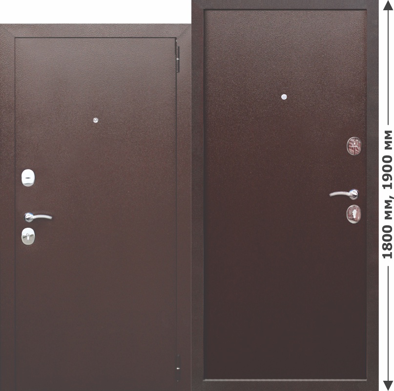 Нестандартная входная металлическая дверь GARDA mini Металл/Металл"