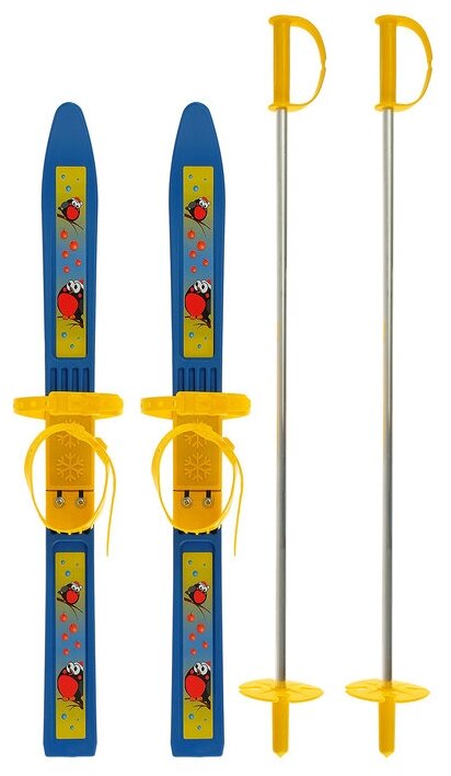 Лыжи детские Олимпик-спорт с палками 75см