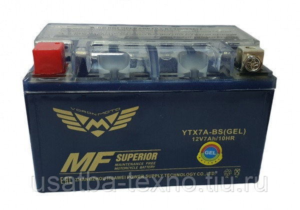 АКБ гелевый 12v7A(Д150Ш87\В94)"
