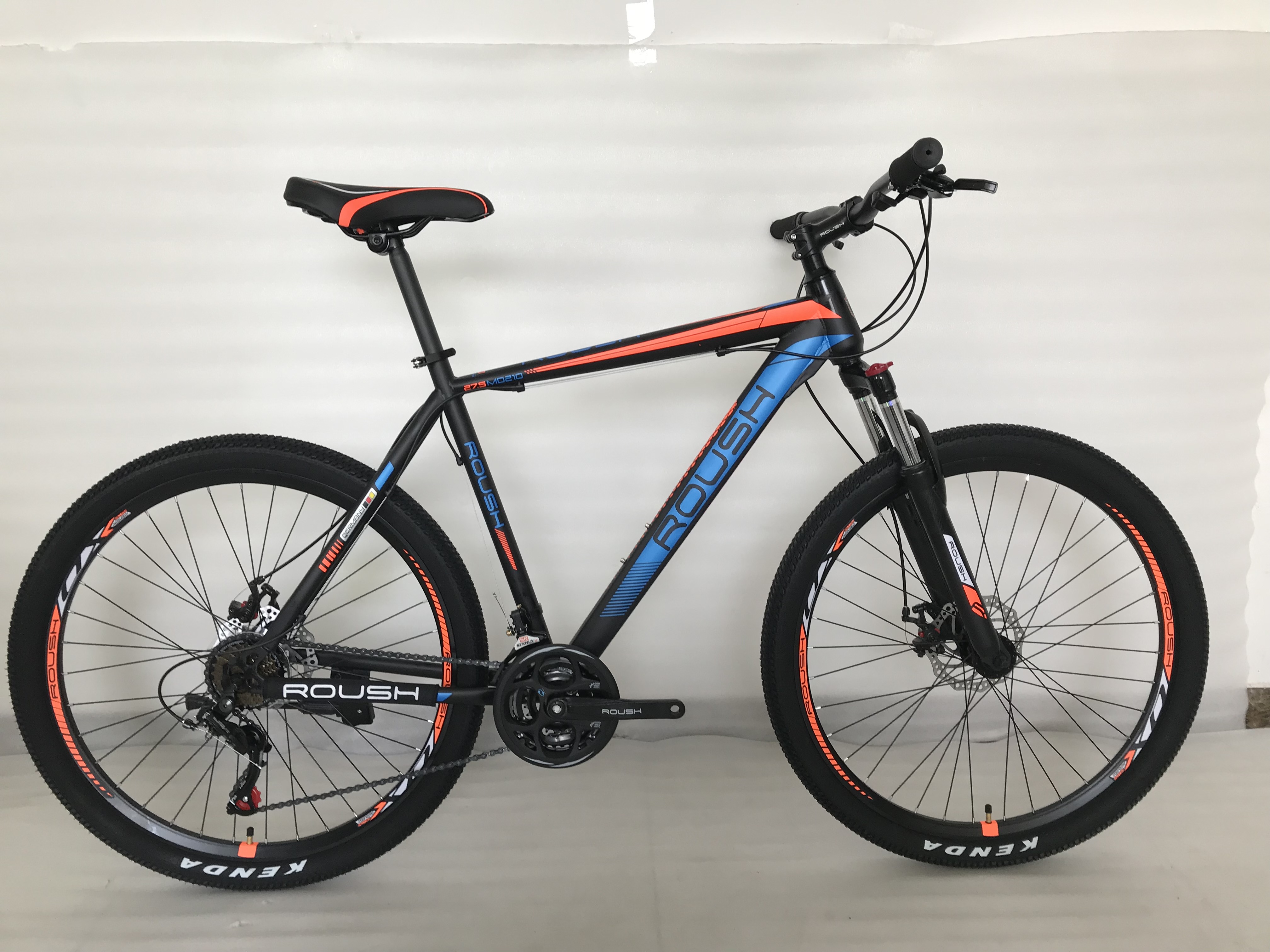 Велосипед "ROUSH 27,5"  МD210-1 синий, оранжевый матовый