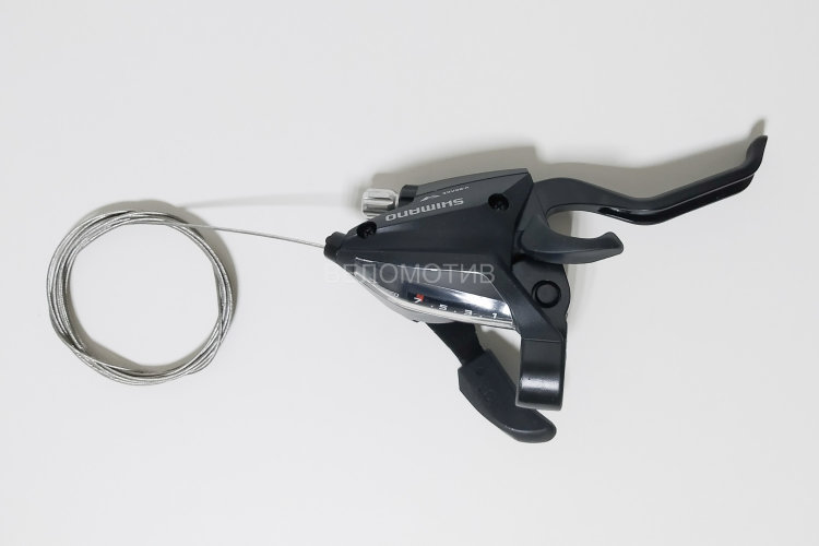 Шифтер аналог SHIMANO KD-65 комборучка левый д\7-ск с тросом."