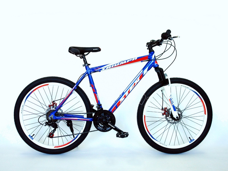 Велосипед 26"Disk "STEX TRIUMPH" 21ск. ал.сине-красный."
