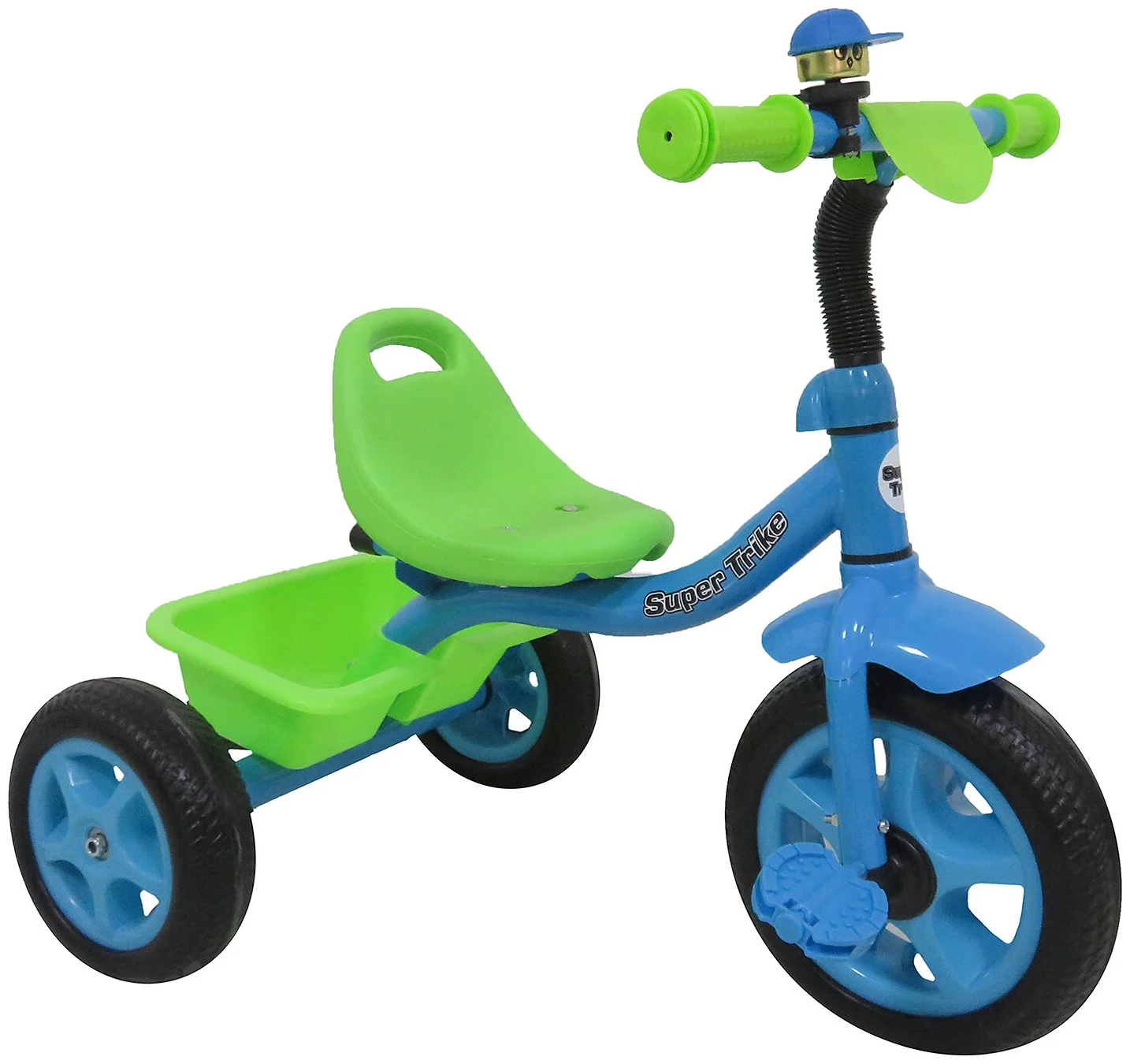 Велосипед 3-х колесный,10 и 8 дюймов,синий "Super trike""