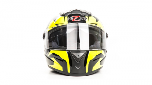 Шлем мото интеграл "HIZER"В562(ХL,М)black/yellow