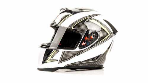 Шлем мото интеграл "HIZER"J5311(L)white\lemon"