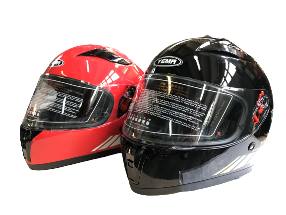 Шлем мото "VENTO YM"-(832)829(красный,черный М)тонированный визор.