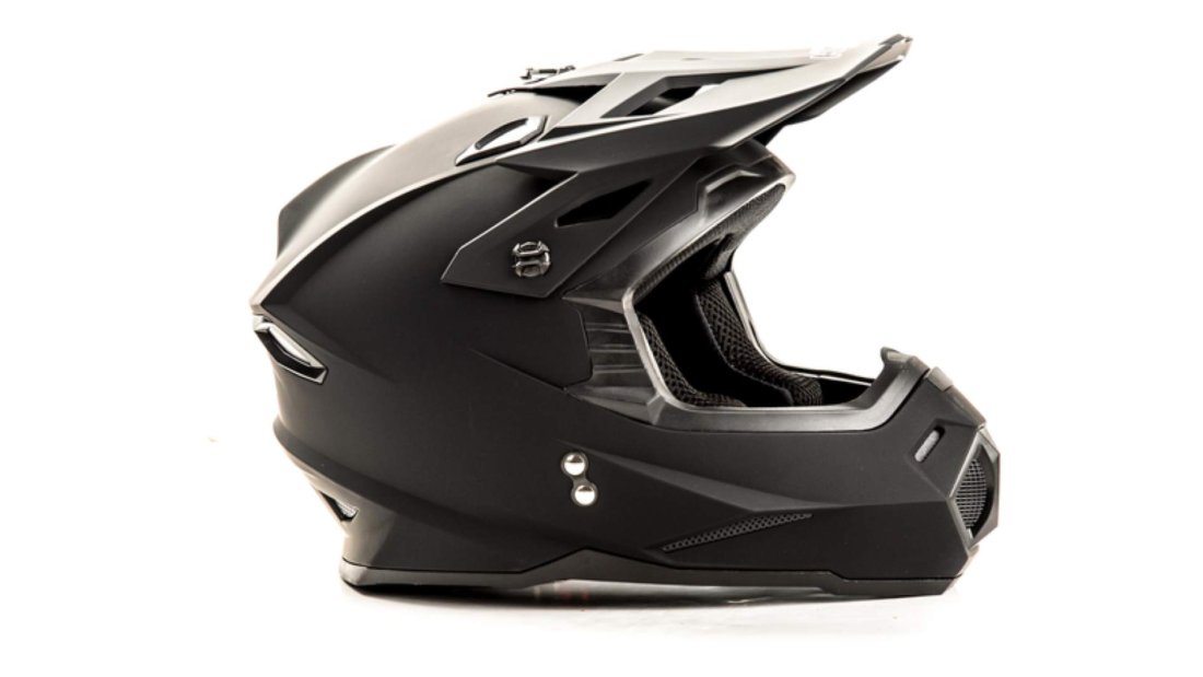Шлем мото кроссовый"HIZER J6801(XL)Матово-черный