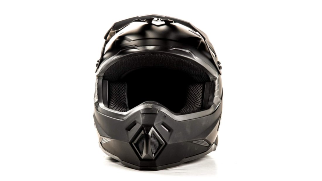 Шлем мото кроссовый"HIZER J6801(XL)Матово-черный"
