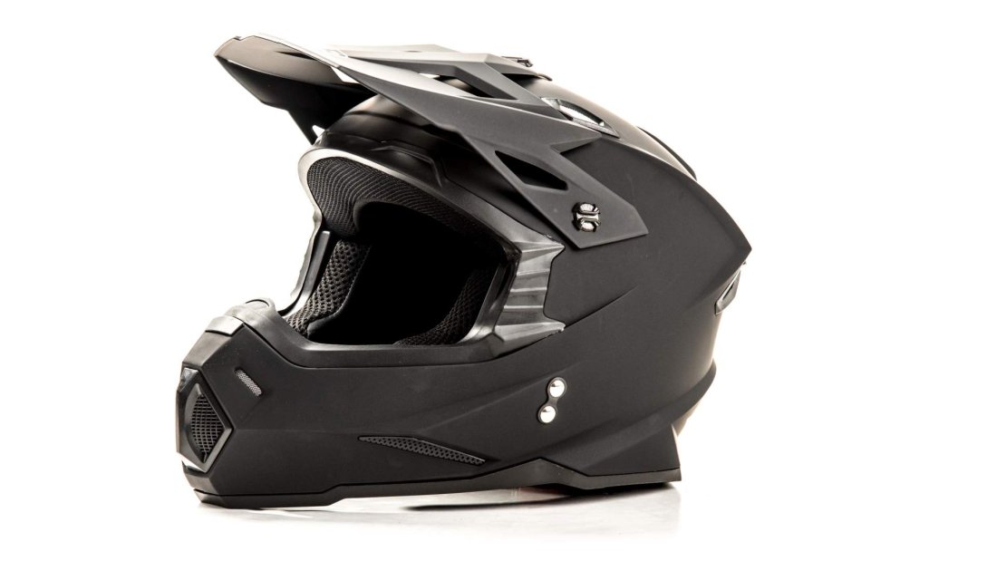 Шлем мото кроссовый"HIZER J6801(XL)Матово-черный