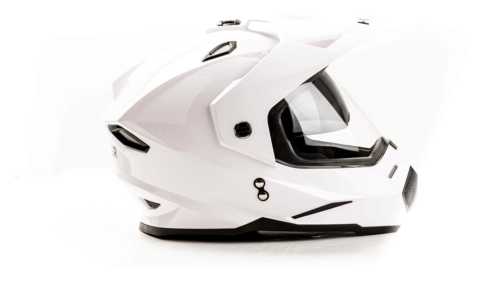 Шлем мото мотард  "HIZER" j6802(M)Gray\white 2визора."